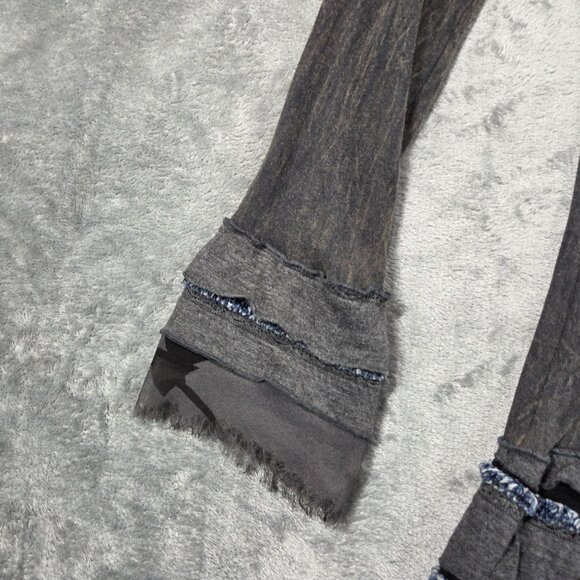 Coco Mezon Top Womens Medium Gray Tiered Ruffle Tunic Fairy Grunge Whimsigoth - Picture 5 of 10